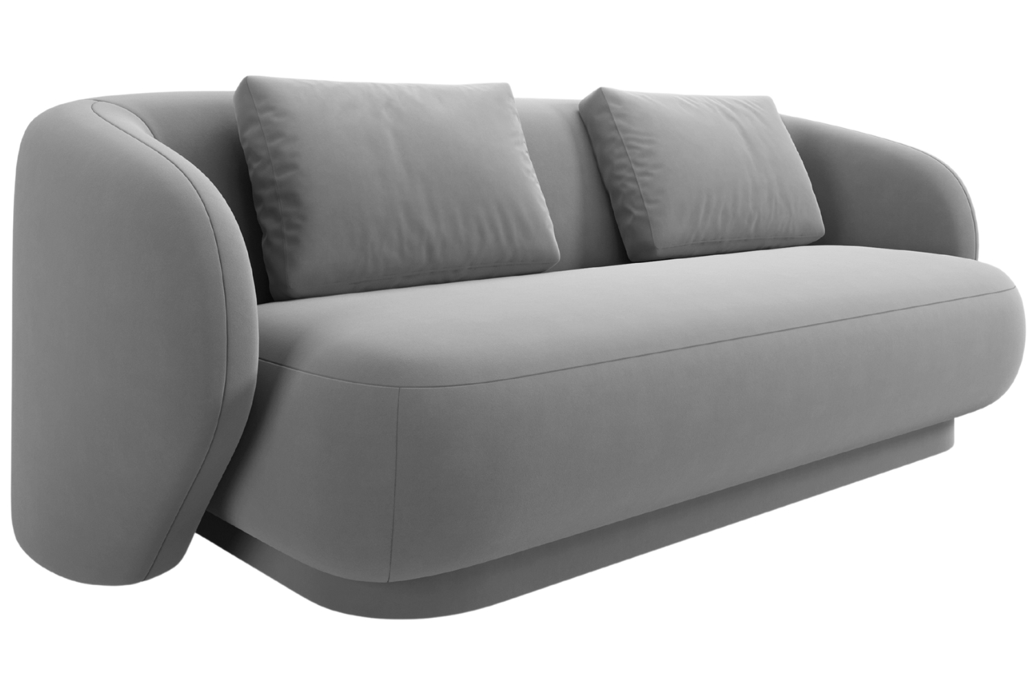 Cosmopolitan Design Světle šedá sametová dvoumístná pohovka Camden 169 cm