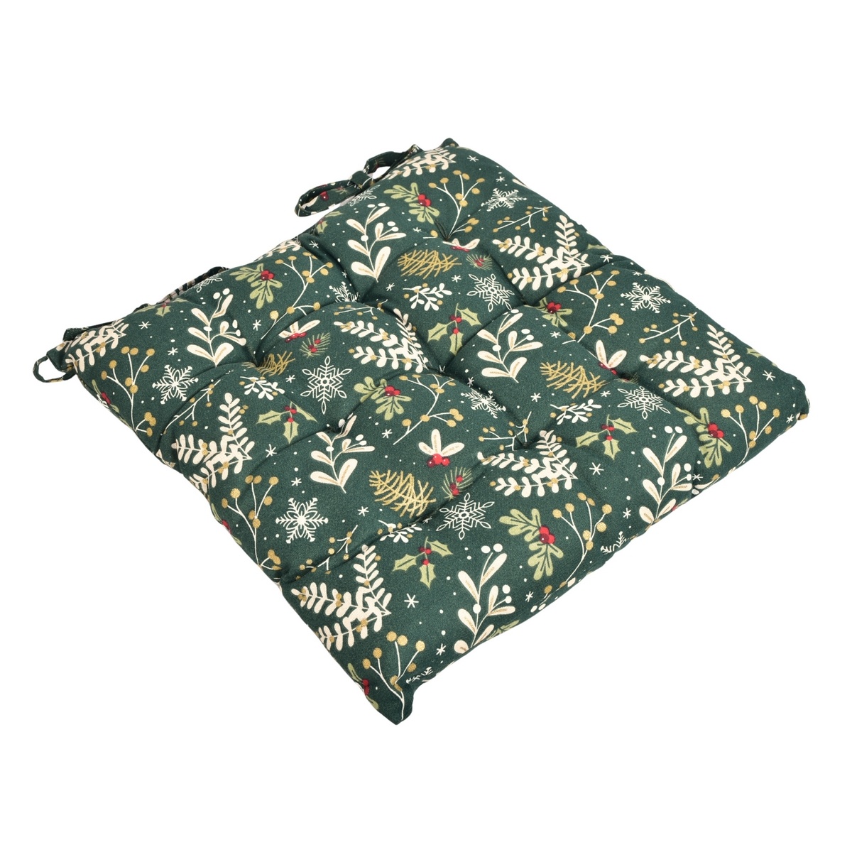 Forbyt Prošívaný sedák Zelená Vánoce