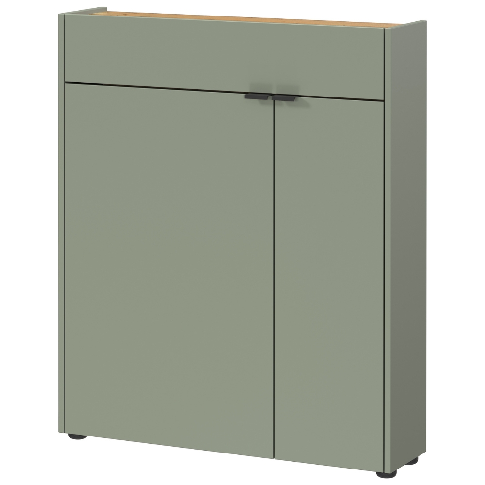 Germania Zelený botník Ameca 102 x 82 cm s dubovým dekorem