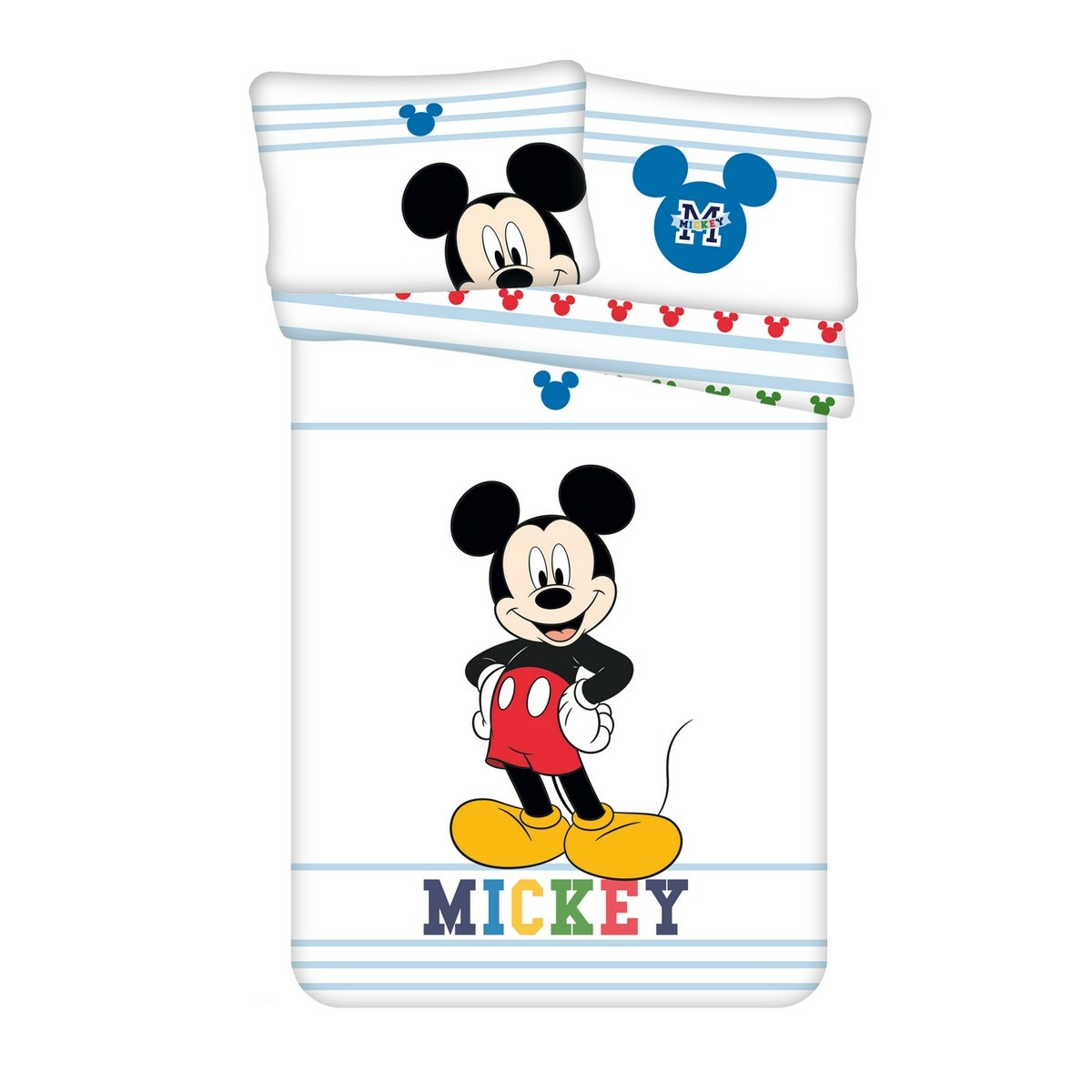 Jerry Fabrics Dětské bavlněné povlečení do postýlky Mickey Colors baby