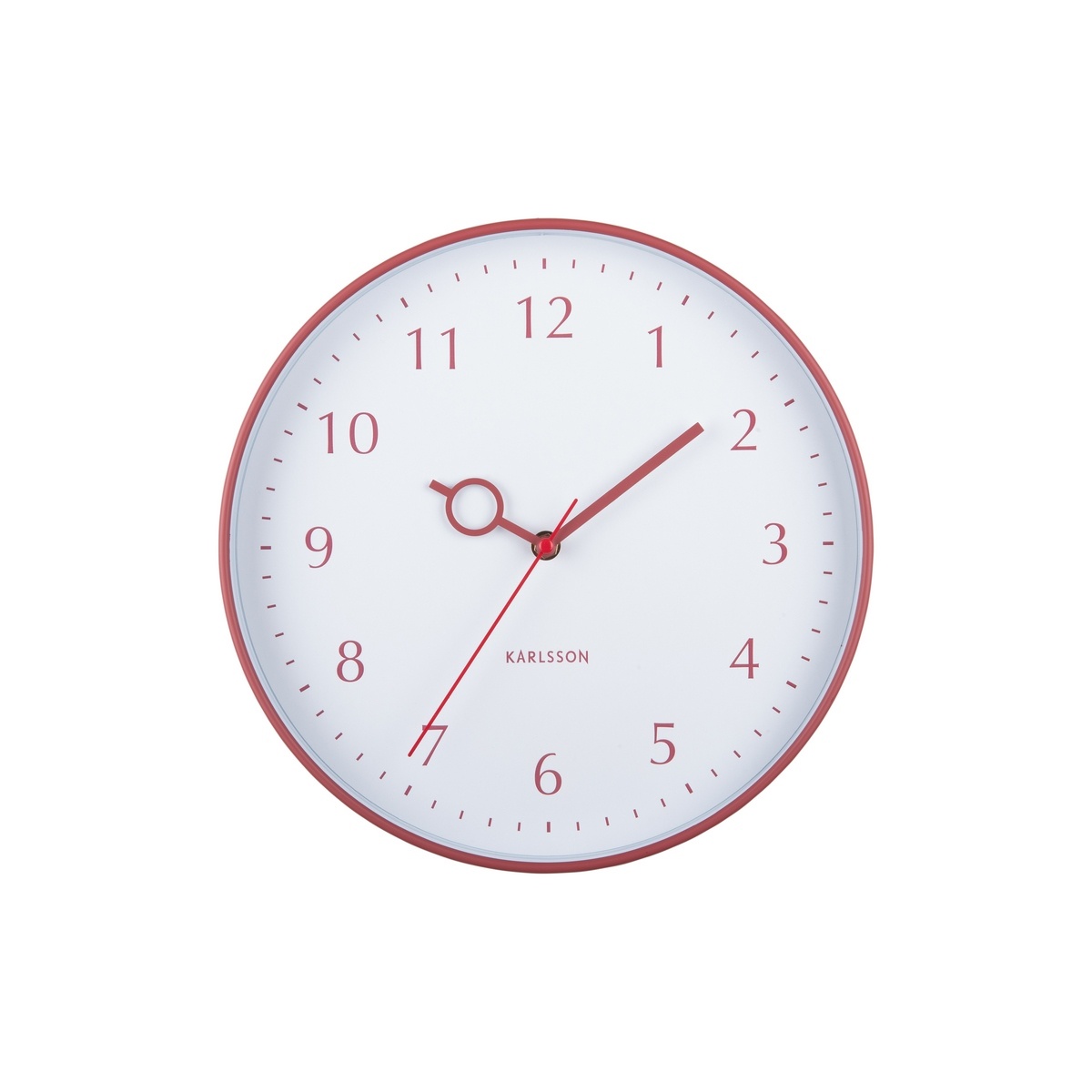 Karlsson 5992RD designové nástěnné hodiny červená