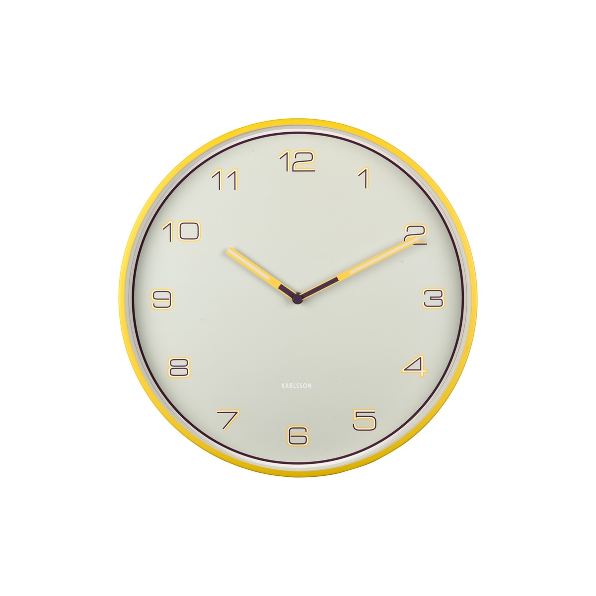 Karlsson 6013BY designové nástěnné hodiny žlutá