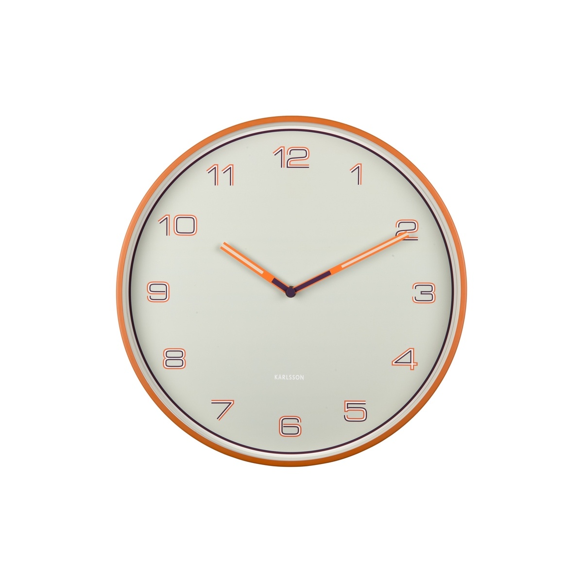 Karlsson 6013OR designové nástěnné hodiny oranžová