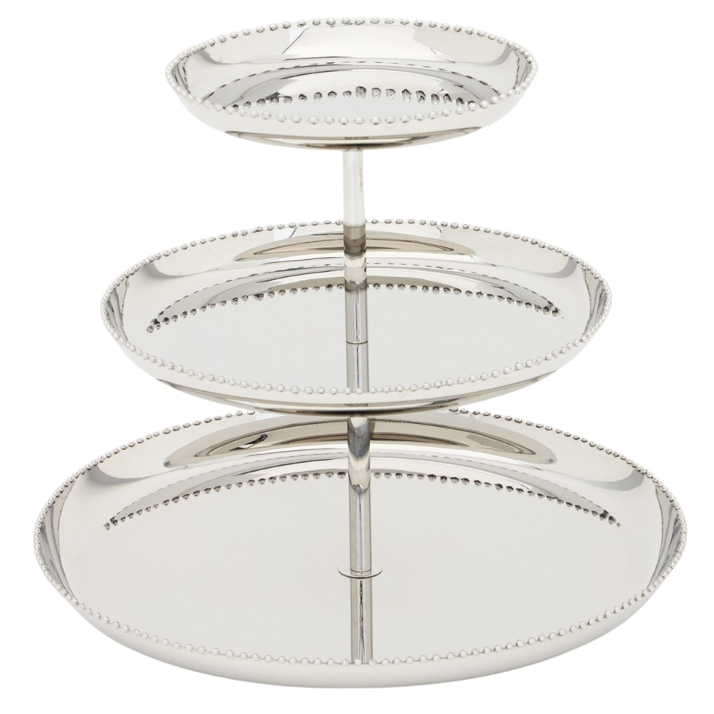 Kave Home Nerezový etažér Nirela