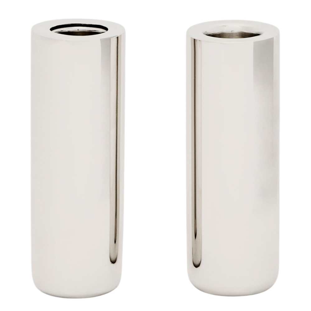 Kave Home Set dvou nerezových svícnů Nirela 11 cm