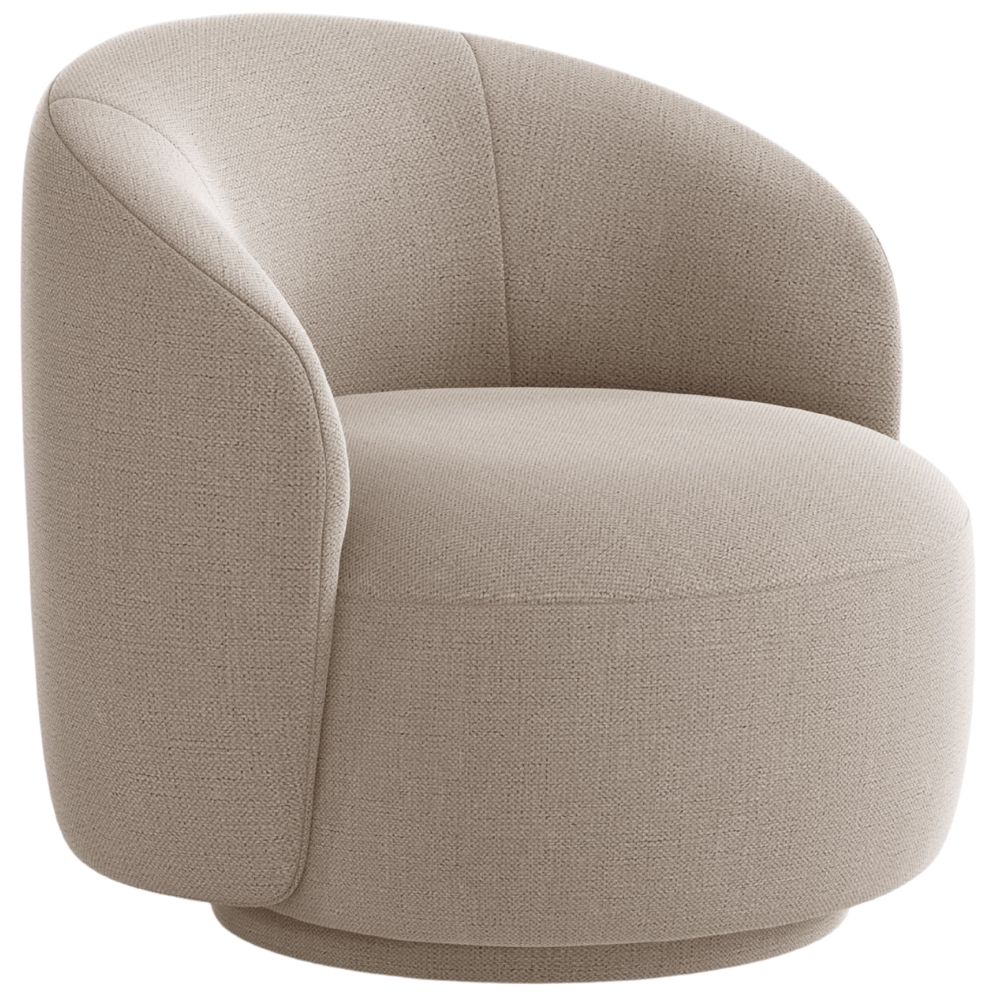 Micadoni Světle hnědé otočné křeslo Letizia