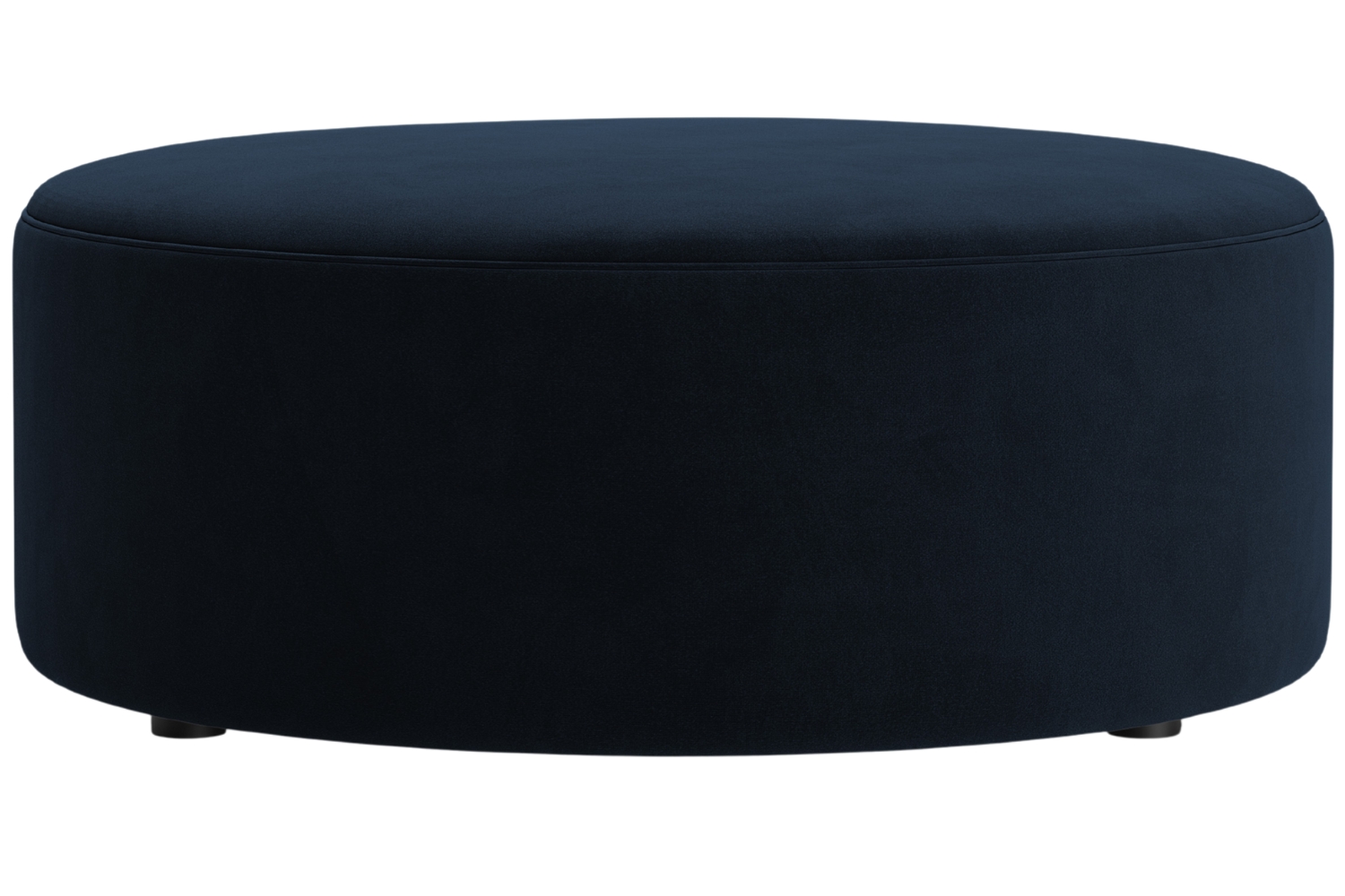 Micadoni Tmavě modrý sametový taburet Dia 90 cm