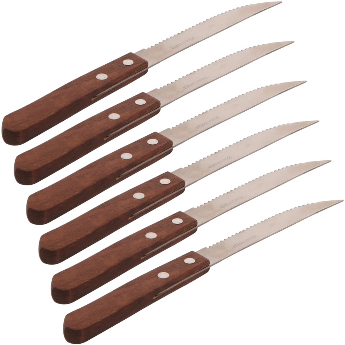 Nůž steak. nerez/dřevo 6ks