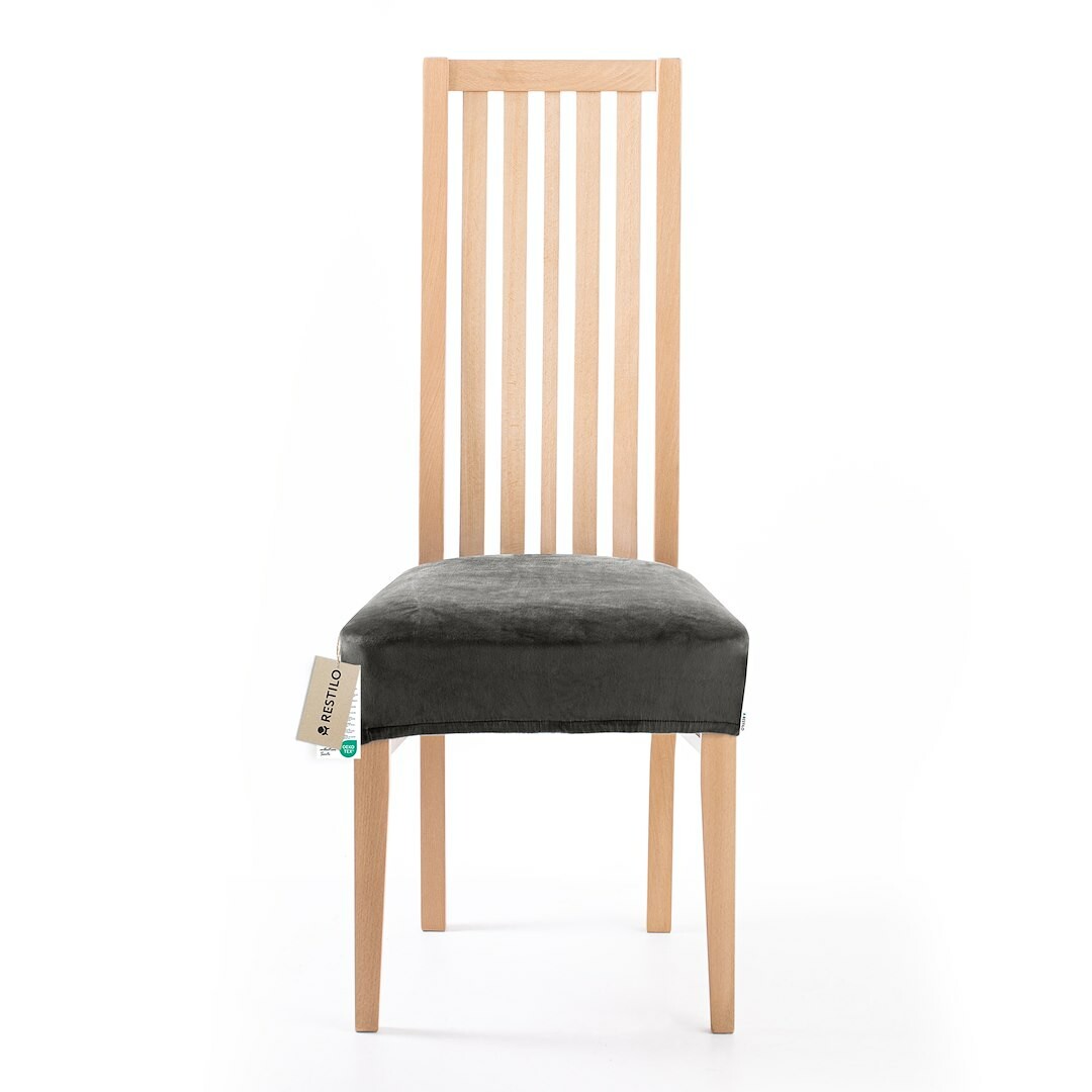 Restilo Napínací potah na sedák na židli Sento tmavě šedá