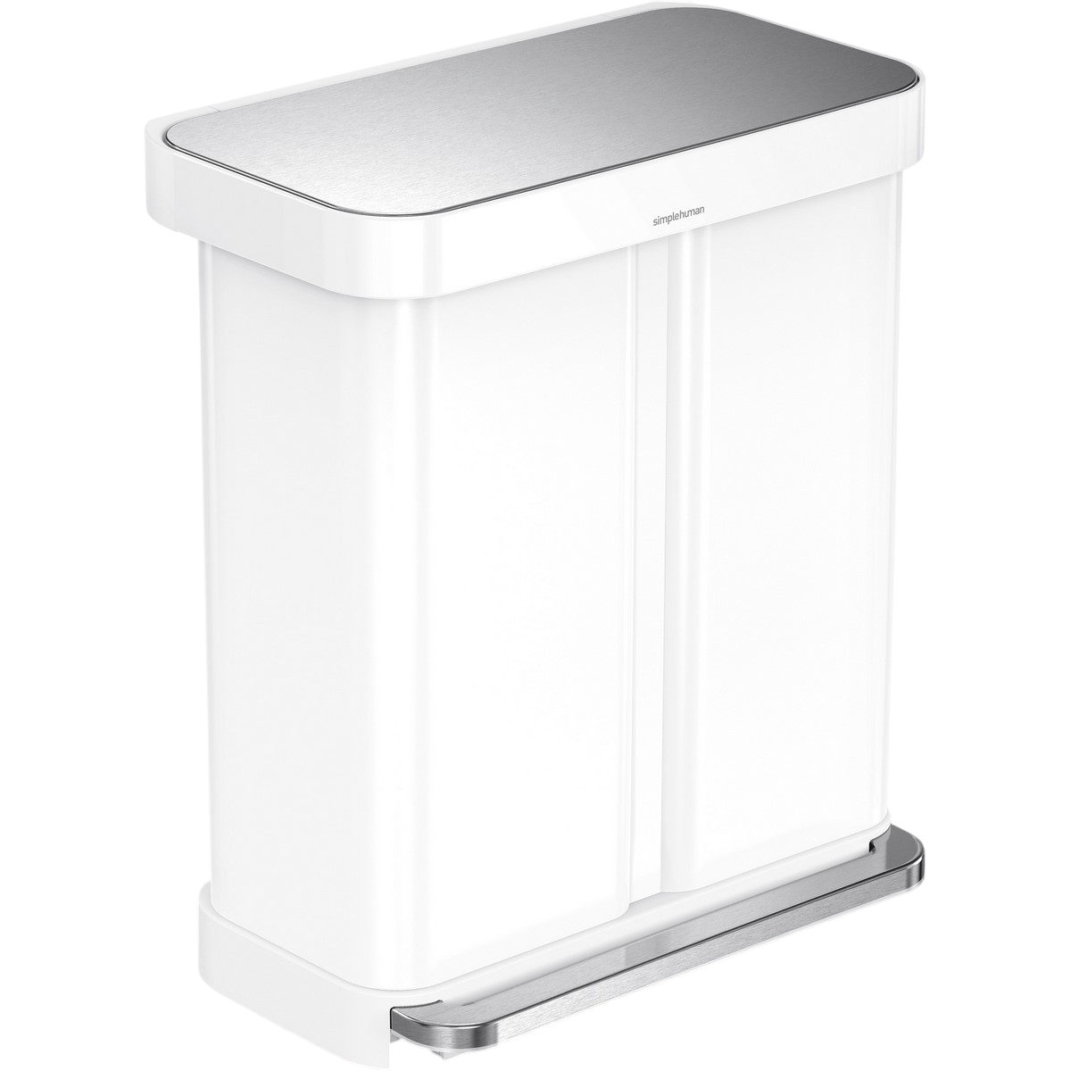 Simplehuman Pedálový odpadkový koš na tříděný odpad 58 l