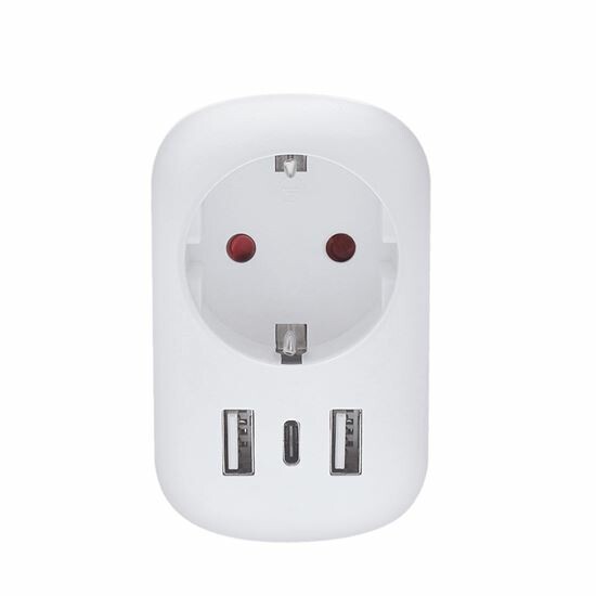 Solight PA03UK Cestovní adaptér UK USB A+C pro použití ve Velké Británii