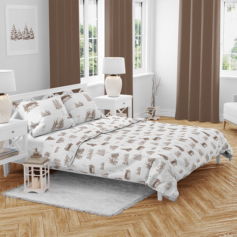 Vánoční bavlněné povlečení Zimní krajina