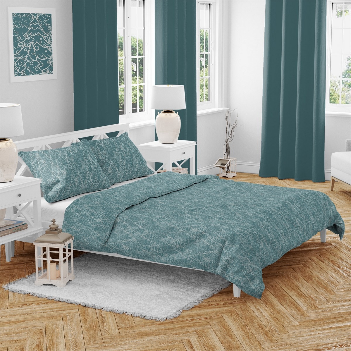 Vánoční bavlněné povlečení Zimní les