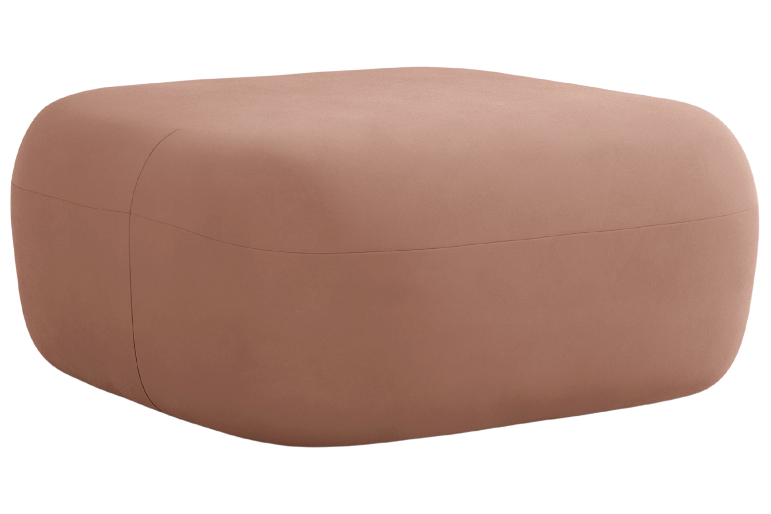 Windsor & Co Růžová sametová podnožka Aldrin 90 x 88 cm