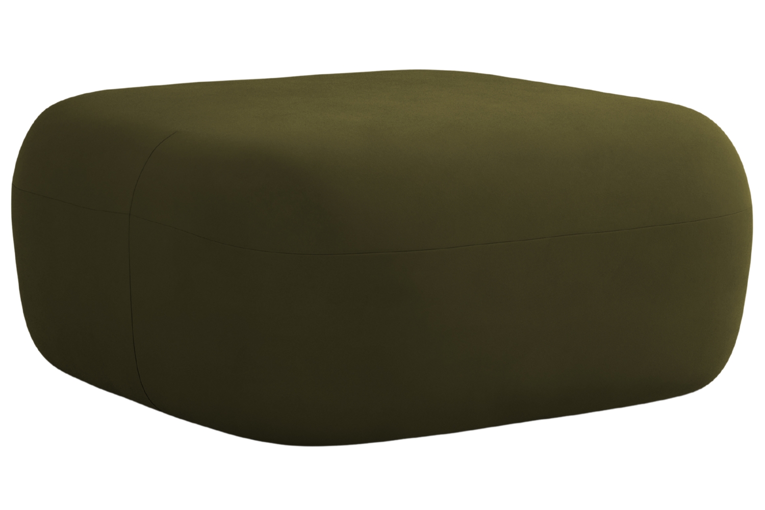 Windsor & Co Zelená sametová podnožka Aldrin 90 x 88 cm