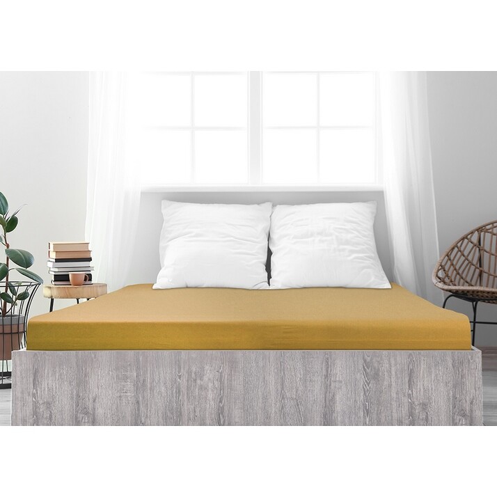 4Home jersey prostěradlo Ideál hořčicová