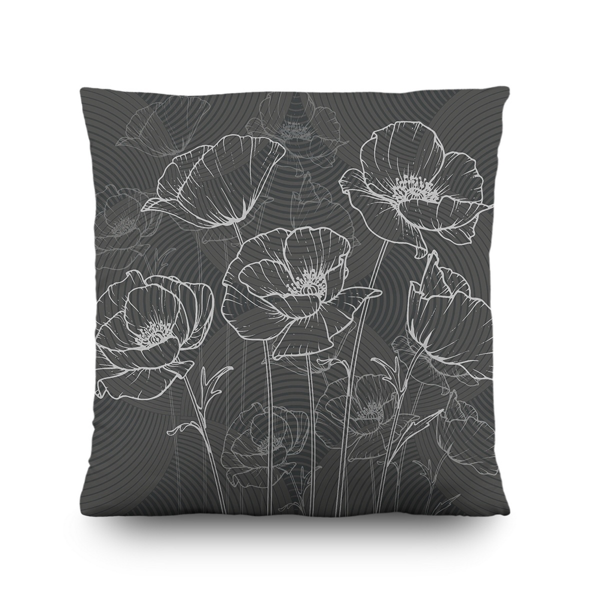 AG Art Polštářek Šedé máky