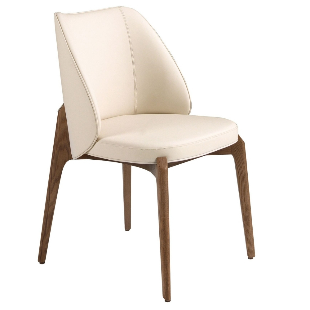 Angel Cerdá Krémová koženková jídelní židle No. 4207