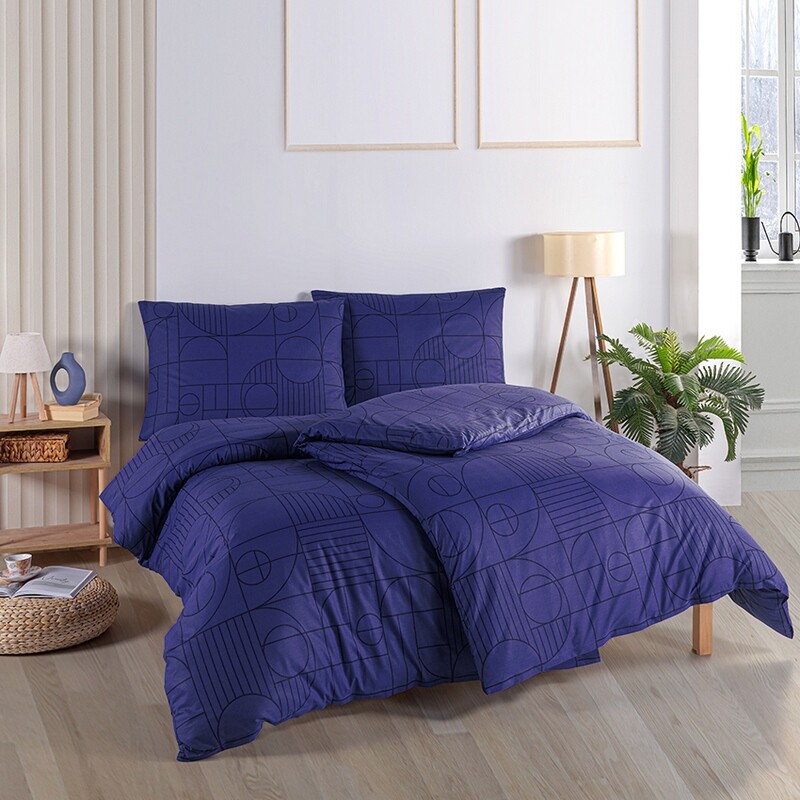 BedTex Bavlněné povlečení Geo Future Dusk modrá