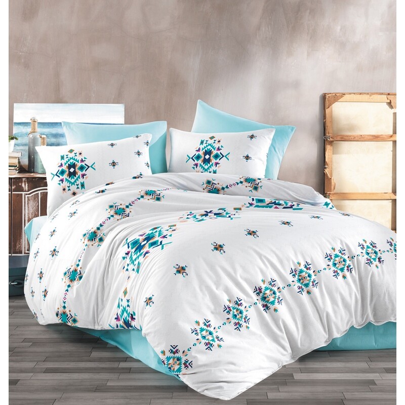 BedTex Bavlněné povlečení Hippi tyrkysová