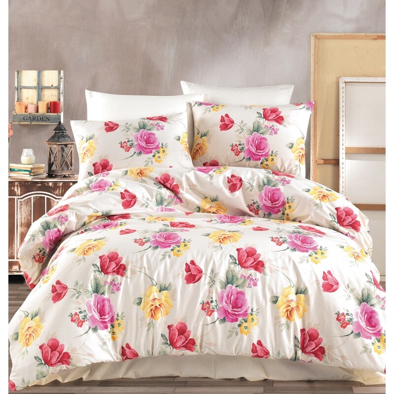 BedTex Bavlněné povlečení Tulip smetanová