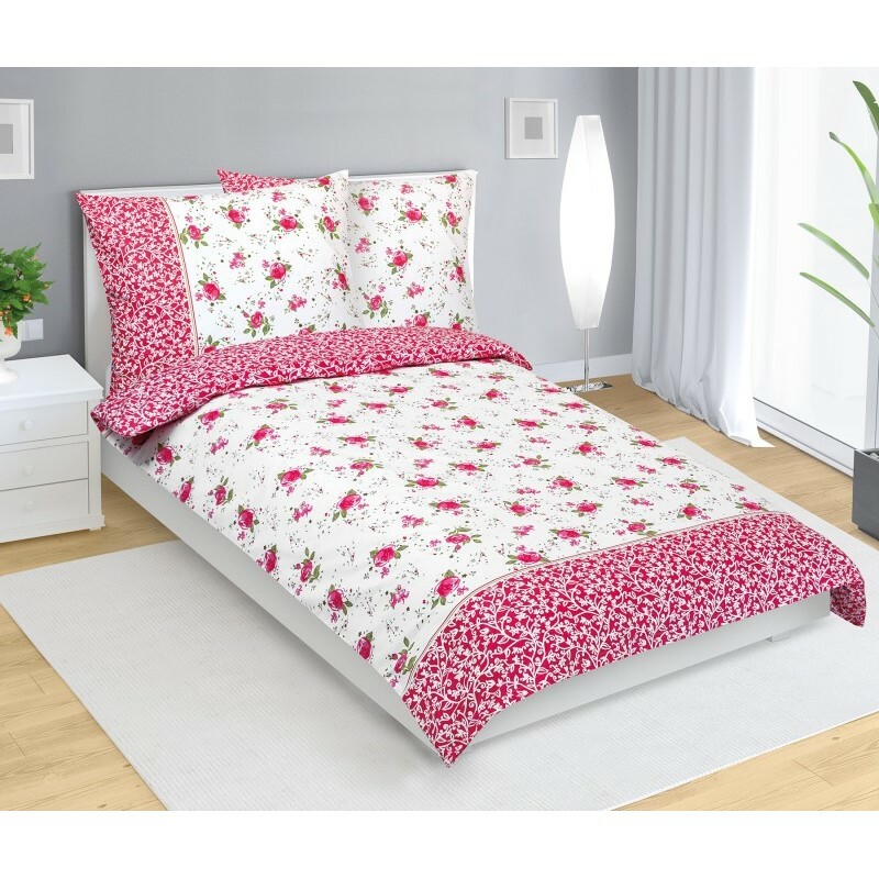 Bellatex Bavlněné povlečení Růžička růžová