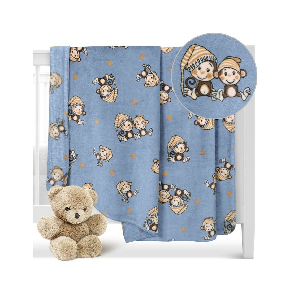 Bellatex Dětská přikrývka Ella Opička modrá