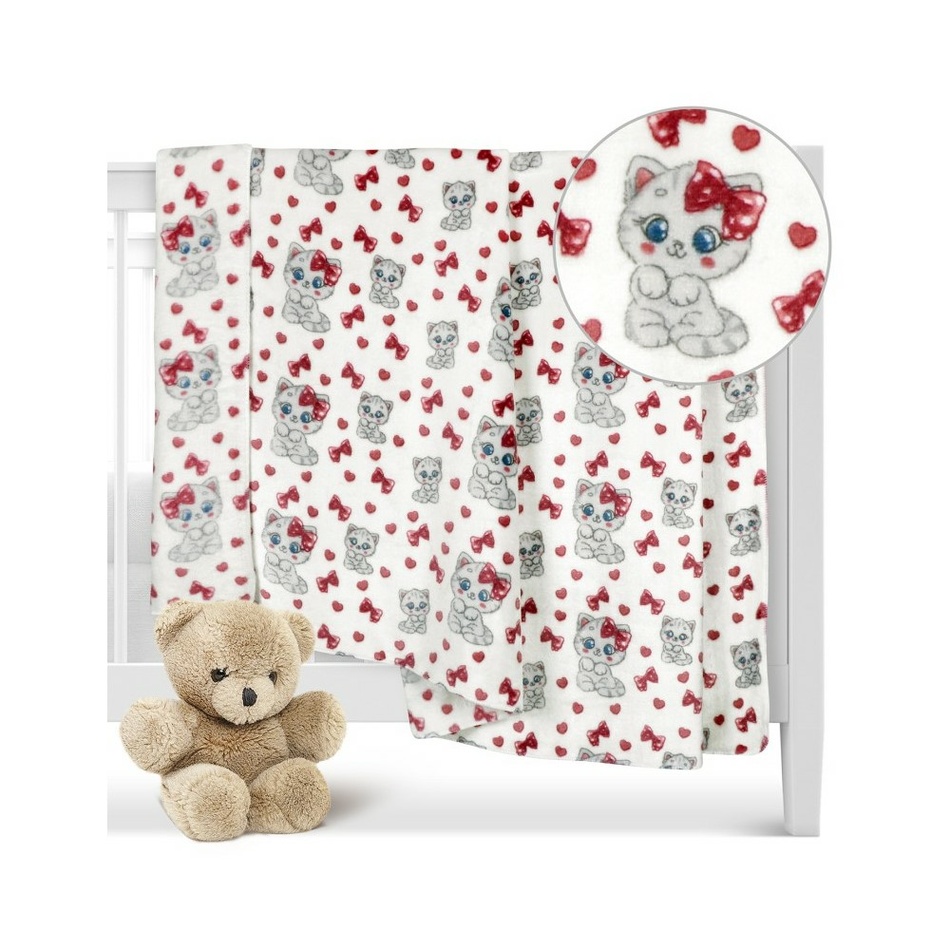 Bellatex Dětská přikrývka Kočička růžová