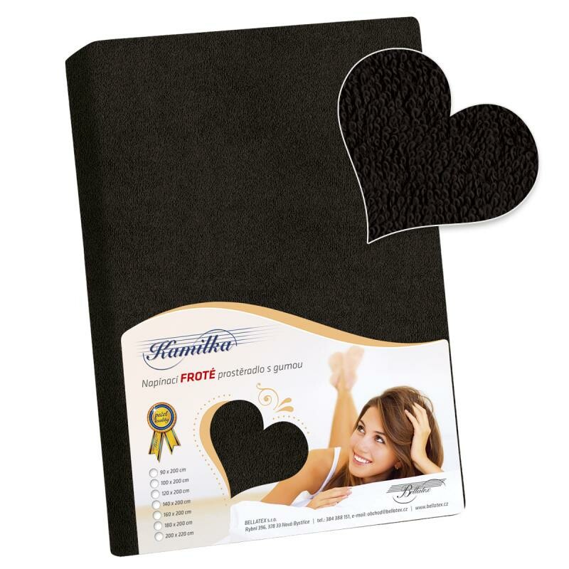 Bellatex Froté prostěradlo Kamilka černá