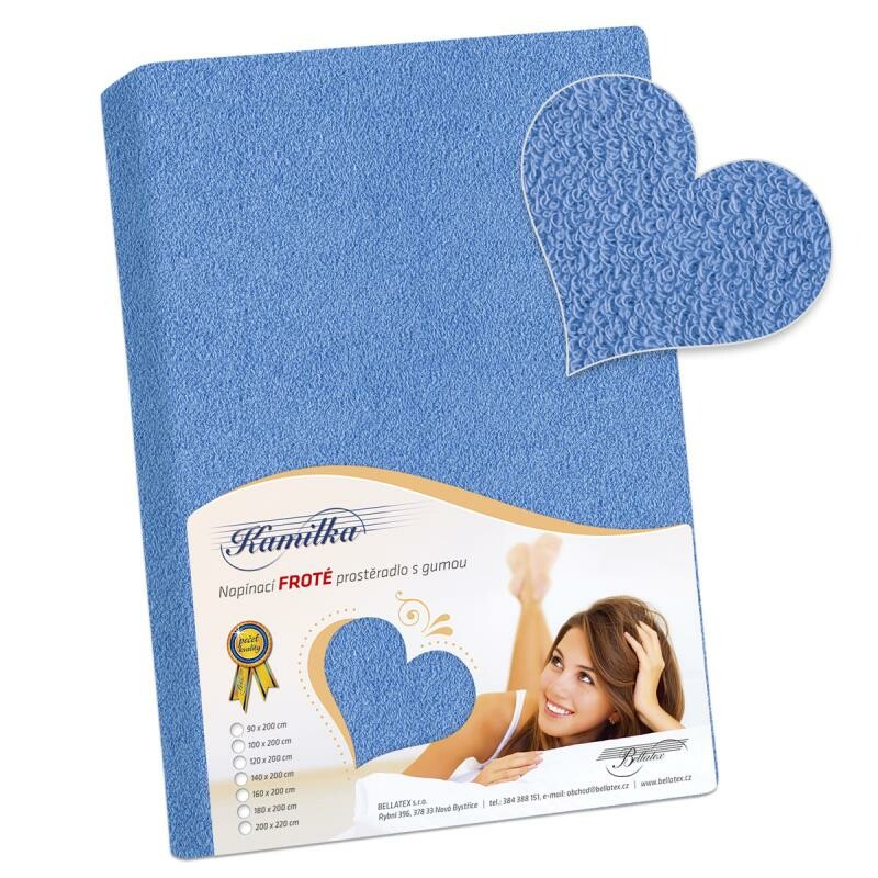 Bellatex Froté prostěradlo Kamilka modrá