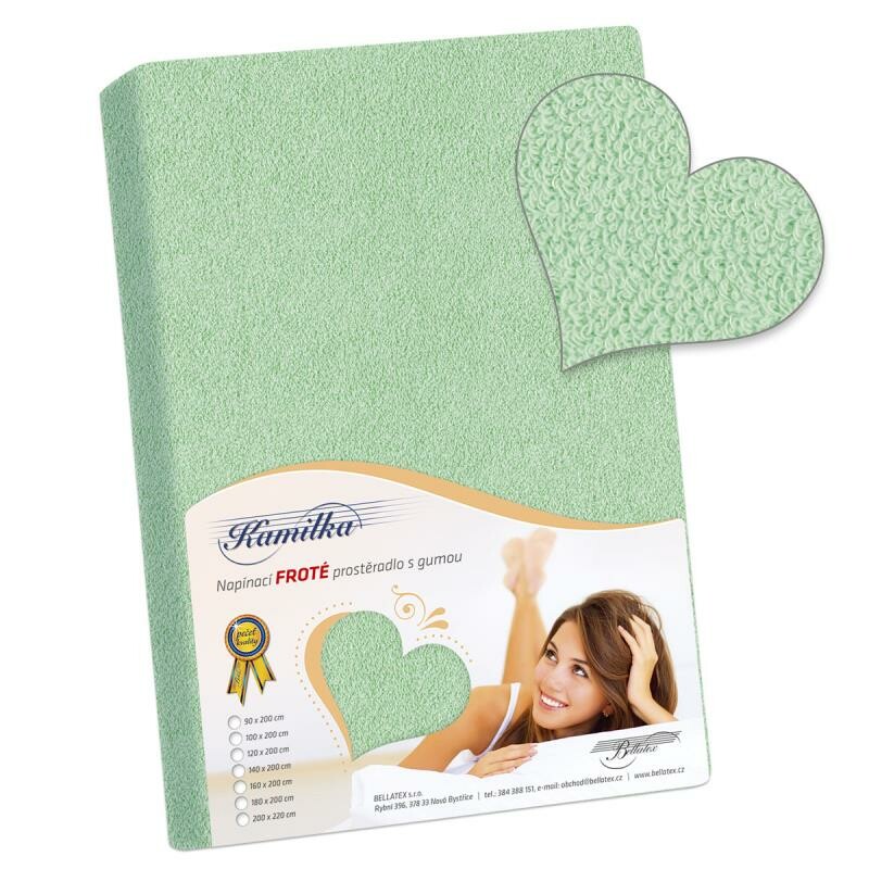 Bellatex Froté prostěradlo Kamilka zelená šalvějová