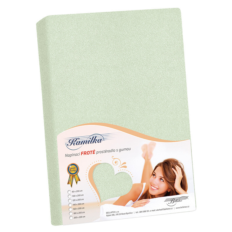 Bellatex Froté prostěradlo zelená šalvějová