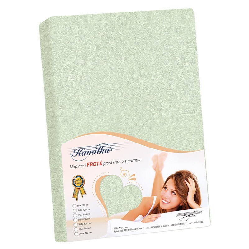 Bellatex Froté prostěradlo zelená šalvějová