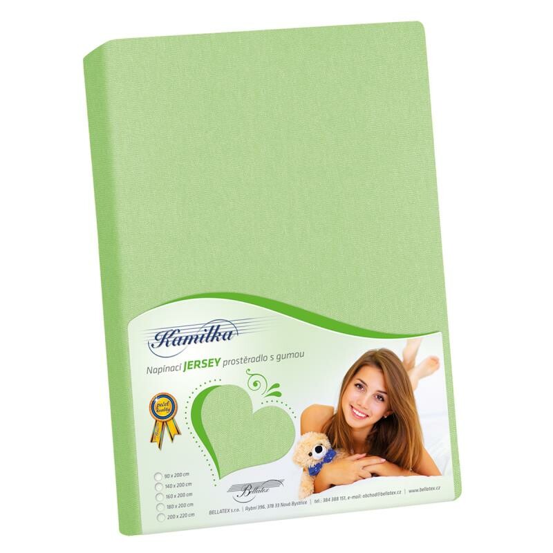 Bellatex Jersey prostěradlo Kamilka jarní zeleň