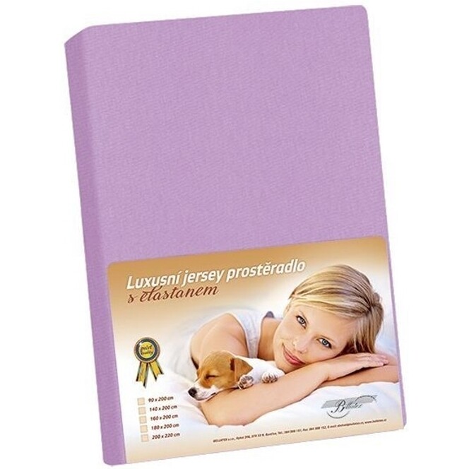 Bellatex Jersey prostěradlo s elastanem fialová
