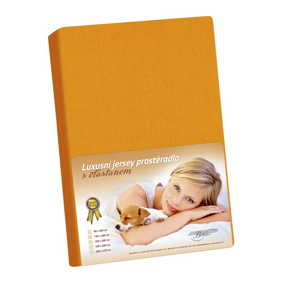 Bellatex Jersey prostěradlo s elastanem oranžová