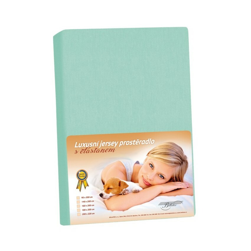 Bellatex Jersey prostěradlo s elastanem tyrkysová