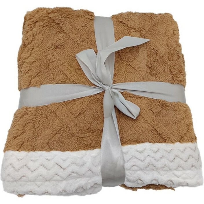 Beránková deka Island oříšek