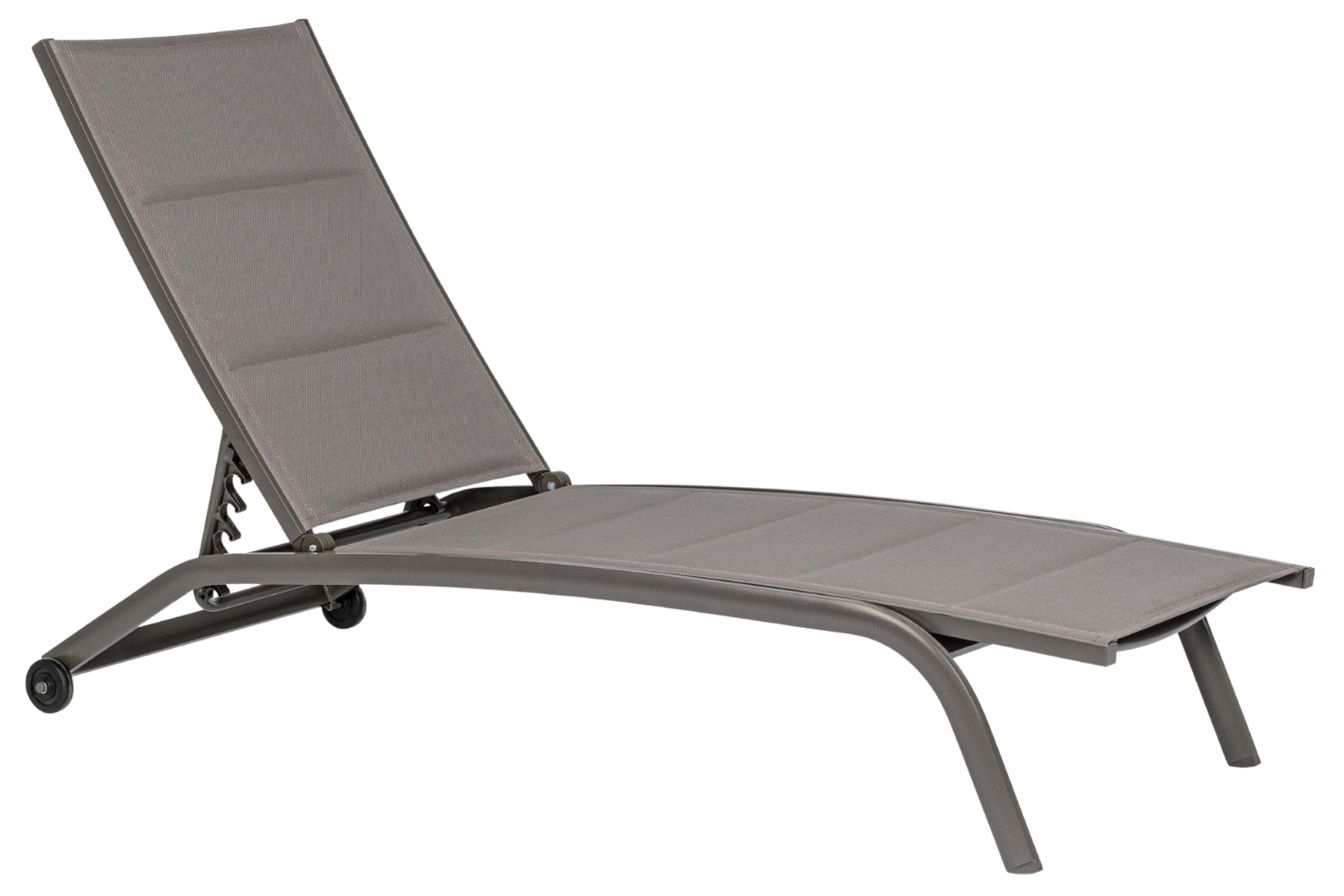 Bizzotto Šedohnědé hliníkové zahradní lehátko Cleopas