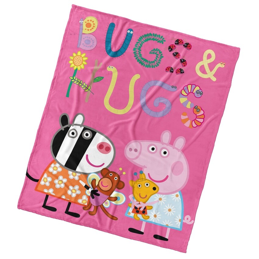Carbotex Dětská deka Prasátko Pepina a Zoe s Plyšáky