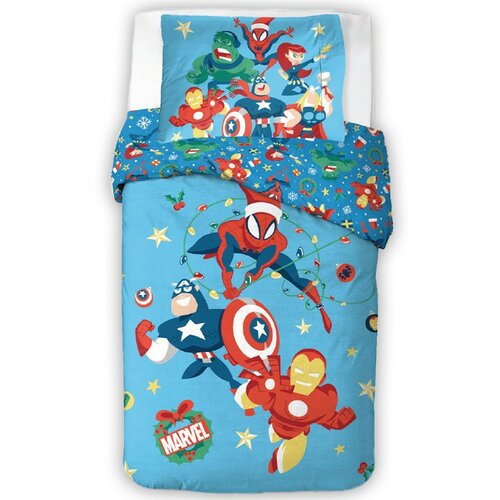 Carbotex Dětské bavlněné povlečení Avengers Vánoční Jízda
