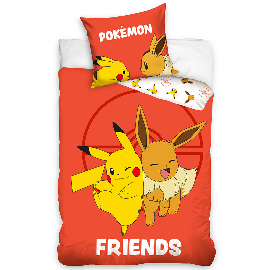Carbotex Dětské povlečení Pokémon Eeve a Pikachu