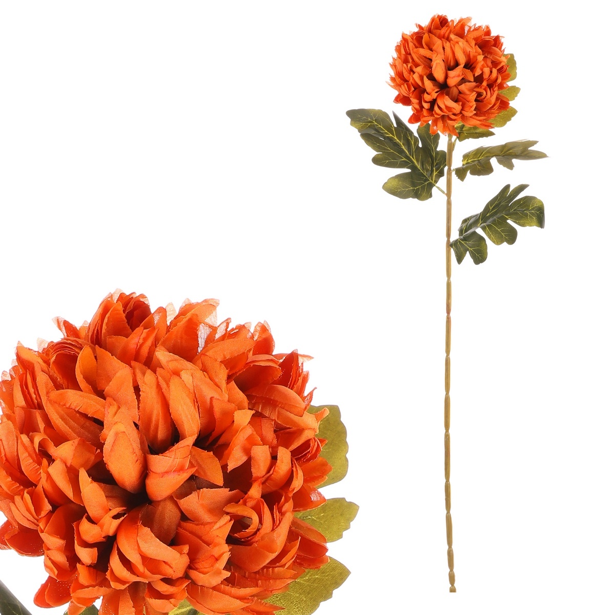 Chryzantéma oranžová - umělá řezaná květina