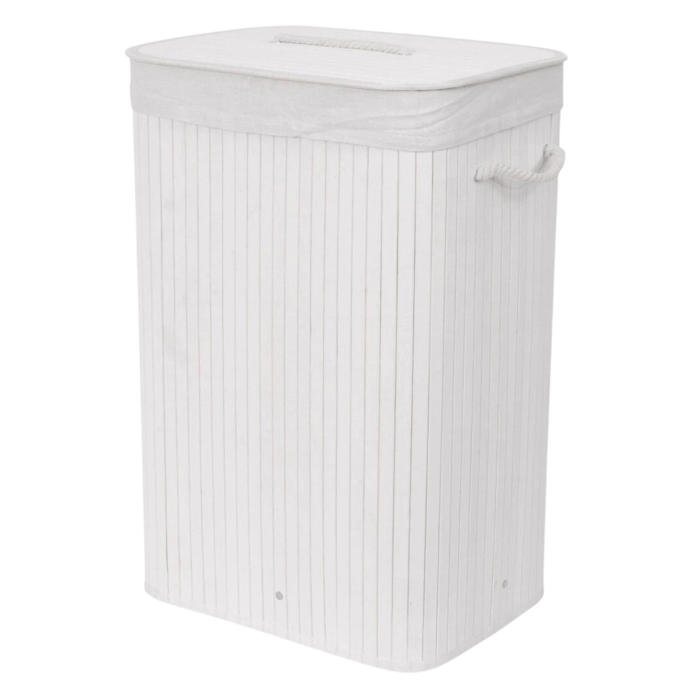 Compactor Bambusový koš na prádlo s víkem Compactor Bamboo - obdélníkový