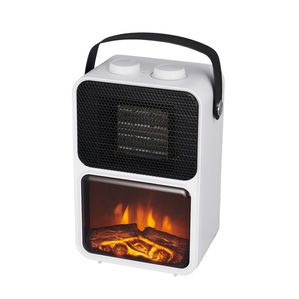 Elektrický krb - imitace plamene - bílý