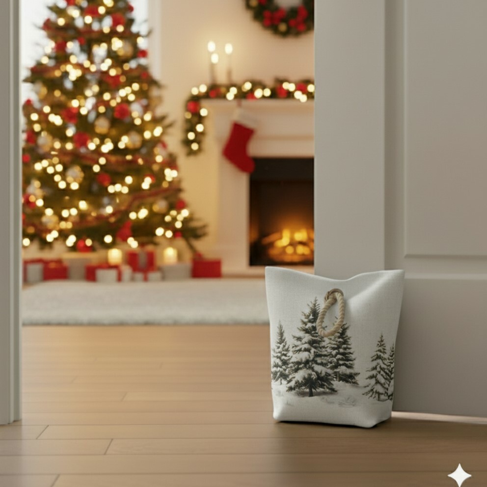 Forbyt Vánoční dveřní zarážka Zimní krajina