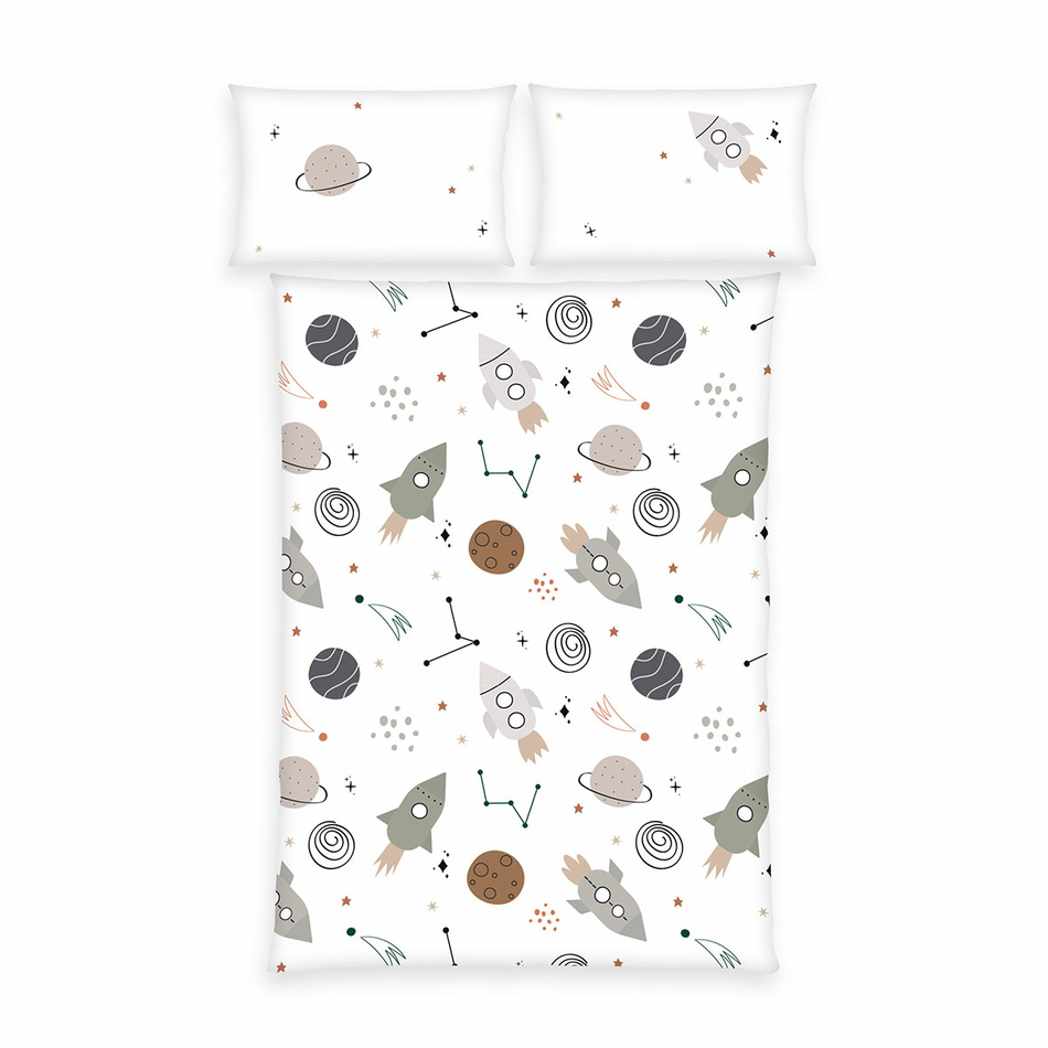 Herding Dětské flanelové povlečení do postýlky Vesmír