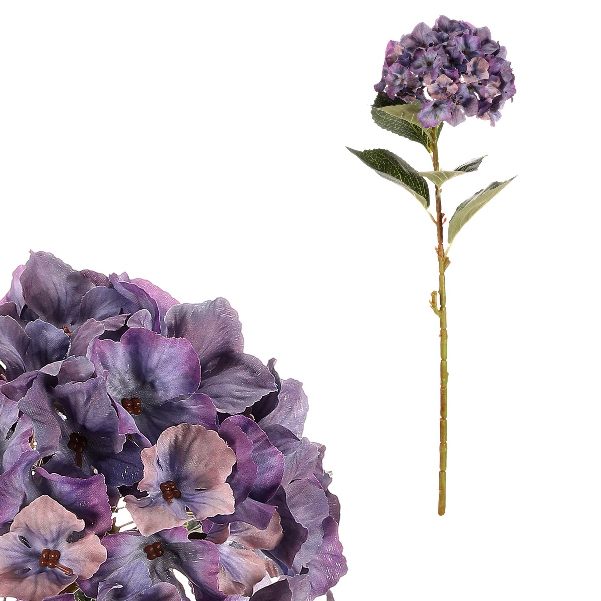 Hortenzie modrá - umělá řezaná květina