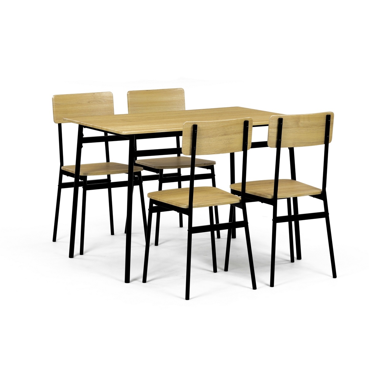 Jídelní set Industrial se 4 židlemi