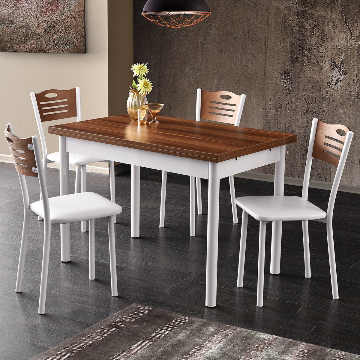 Jídelní stůl Polo Walnut White